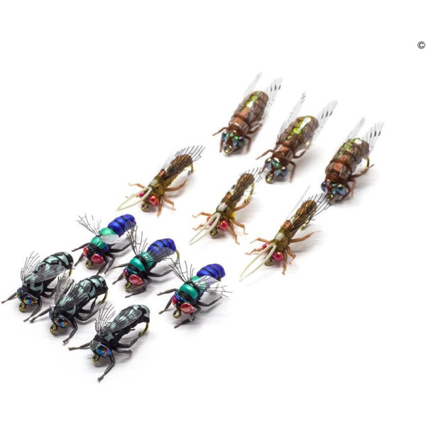 Fly Fishing Realistic Flies Bee Set 12 pcs