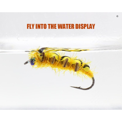 10 Fly Fishing Flies Larvae Set