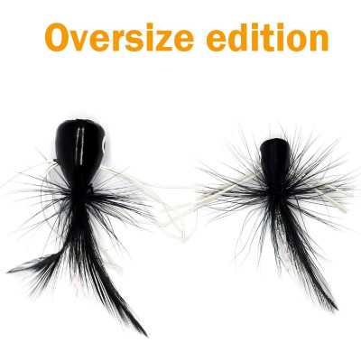 10 Mixed Black White Popper Flies