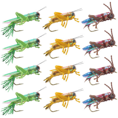 12 Mixed 3 Colors Grasshoppers