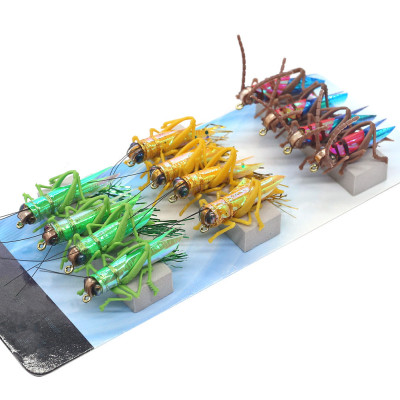 12 Mixed 3 Colors Grasshoppers