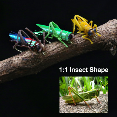 12 Mixed 3 Colors Grasshoppers