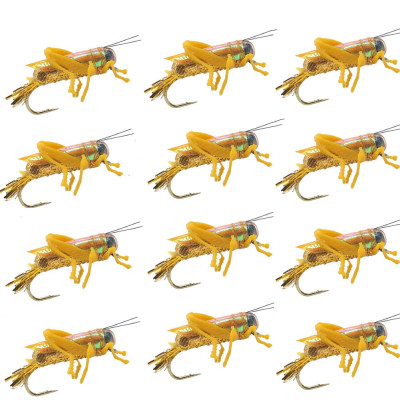 12 Gold Small Grasshoppers Lure