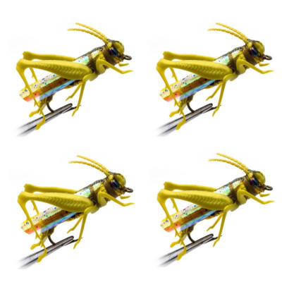 4 Gold Big Grasshoppers