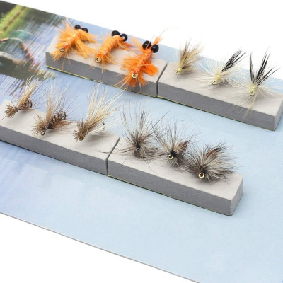 12 Mixed Square Dry Wet Flies