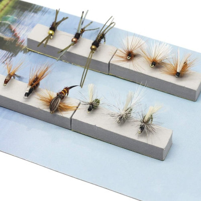 12 Mixed Square Streamer Nymph Emerger Flies