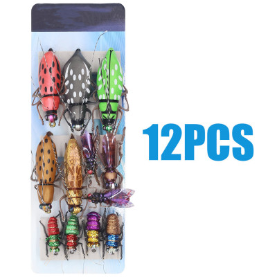 12 Back Hook Fly Fishing Flies Lures Kit