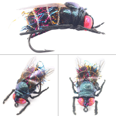 Trois types de mouches réalistes