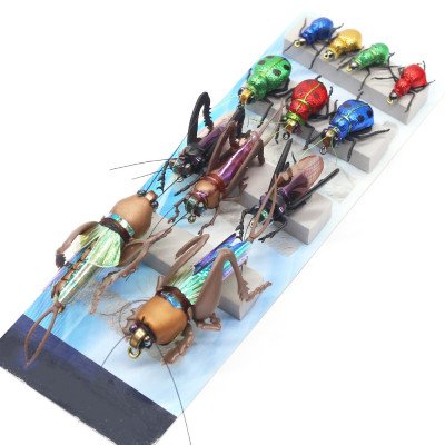 12 Mixed Realistic Dry Flies