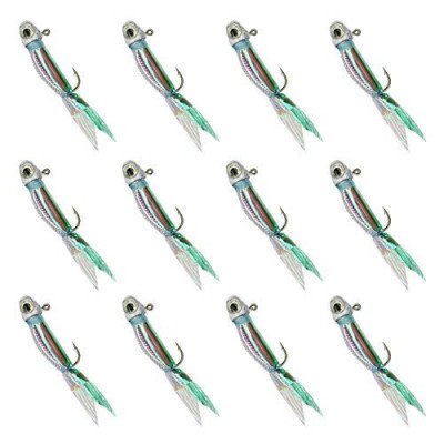 Argent minnow crappie Jig Le dos vert