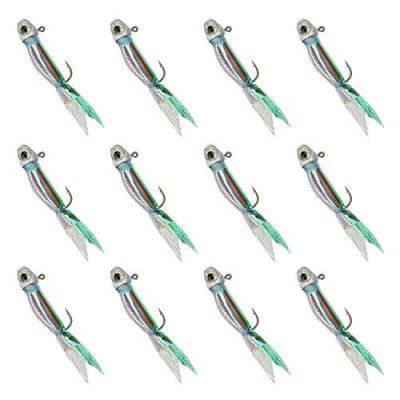 Silver minnow crappie JIG  Espalda verde