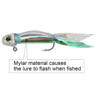 Silver minnow crappie JIG  Espalda verde