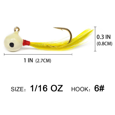 Argent minnow crappie Jig 12pcs