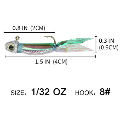 Argent minnow crappie Jig 12pcs