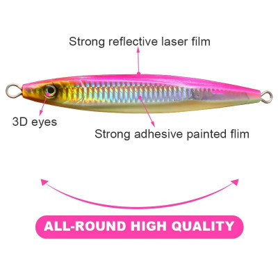 Velocità verticale Jig 150g laser rosa