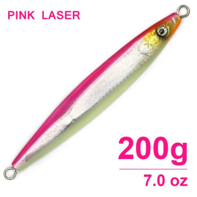 Velocità verticale Jig 200g laser rosa