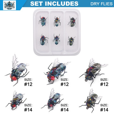 Realistic Fly Fishing Dry Nymph Trout Flies Topwater Lures