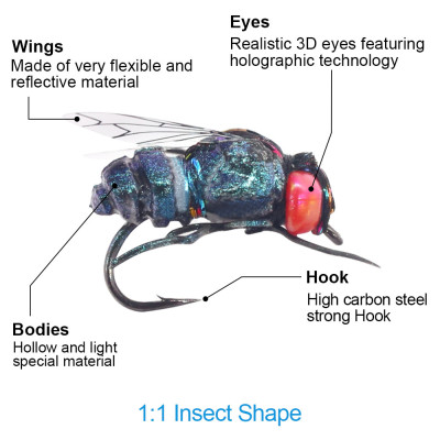 Realistic Fly Fishing Dry Nymph Trout Flies Topwater Lures